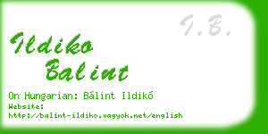 ildiko balint business card