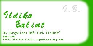 ildiko balint business card